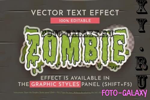 Zombie Sticker Editable Text Effect - 283656859