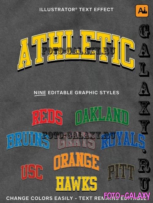 Vintage Athletic Text Styles for Illustrator - 8SPV9VM