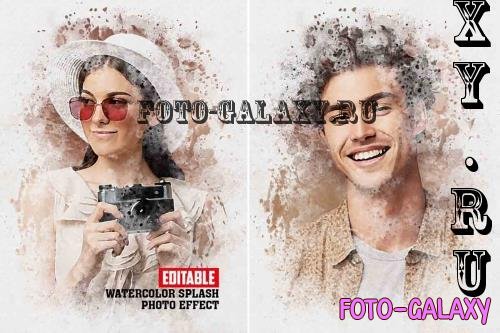 Watercolor Splash Art Photo Effect 10