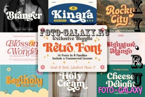 Retro Bundle Font Collection - Exclusive Bundle