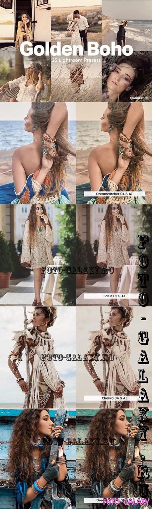 20 Golden Boho Lightroom Presets LUT - 285051064