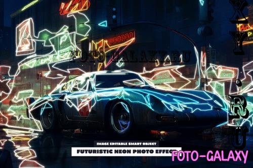 Futuristic Neon Photo Effect - 285429913