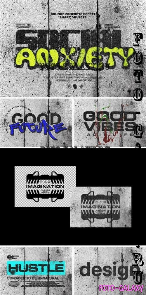 Grunge Concrete Wall Art Mockup - 285945668