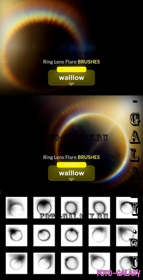 Ring lens flare photoshop brushes - 286128855