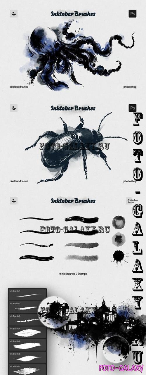 Inktober Photoshop Brushes - 286133623