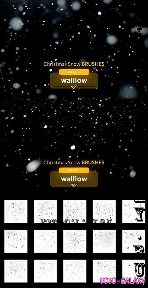 Christmas snow photoshop brushes - 285778808