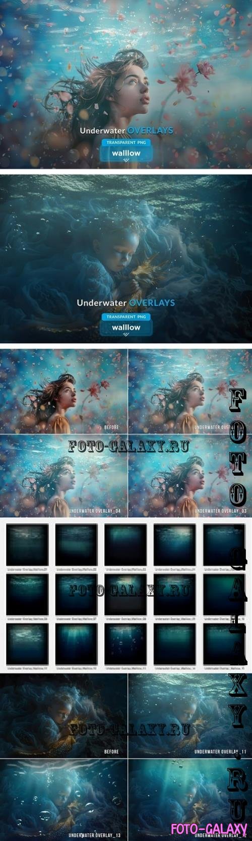 Underwater Effect Photo Overlays PNG - 285981226