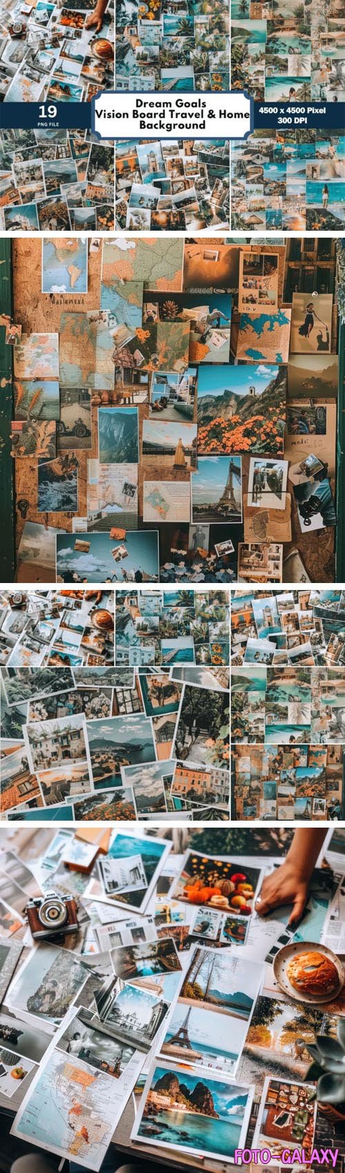 Dream Goals - Vision Board Travel & Home Backgrounds