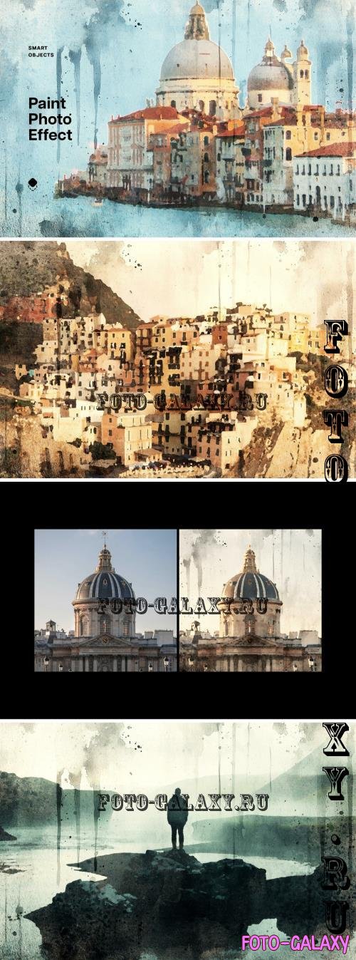 Watercolor Printing Photo Effect - 285989815