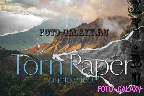 Torn Paper Photo Effect Mockup - 285506914