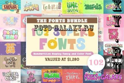 Superb Fonts Bundle - 101 Premium Fonts, 1 Premium Graphics