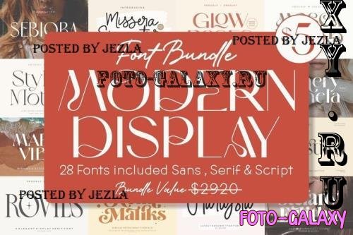 Modern Display Font Bundle - 28 Premium Fonts