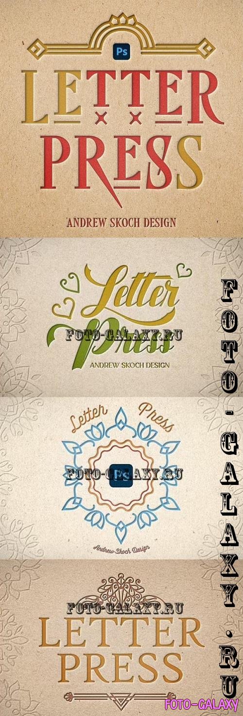 Letter Press Text & Logo Effect - 286134311