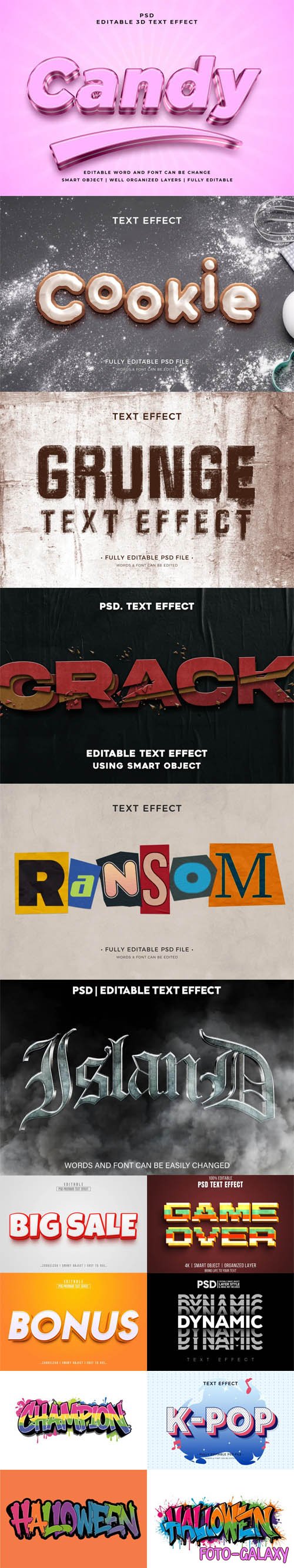 Best New Awesome Text Effects for Photoshop [Vol.5]