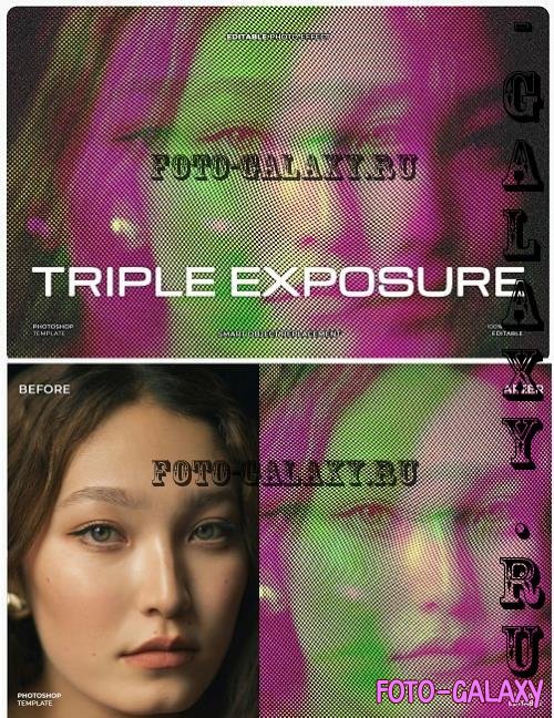 Triple Exposure Photo Effect - TKDQVXK