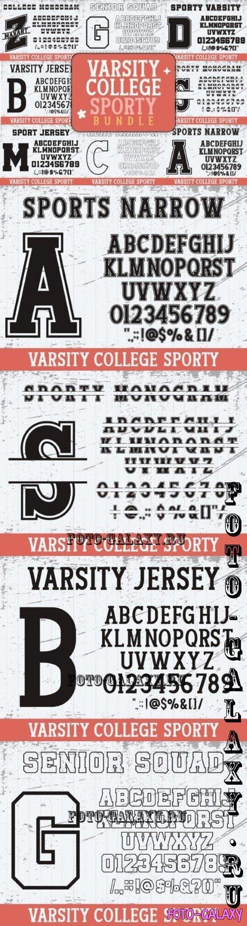 Varsity College Sporty Bundle Font