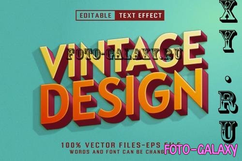 Vintage Design 3d Text - Editable Text Effect - QBP78LA