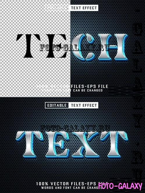 Tech 3d Metalic Text - Editable Text Effect - 5Q2MZJH