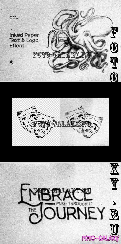 Smudged Ink Paper Text & Logo Effect - 286703811 - VXLL857