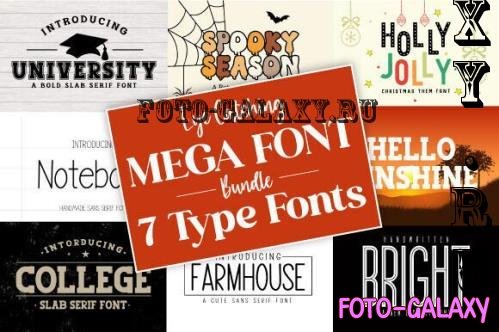 Mega Handmade Bundle Font - 7 Premium Fonts