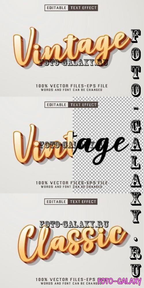 Vintage 3d Text - Editable Text Effect - HPFYPMK