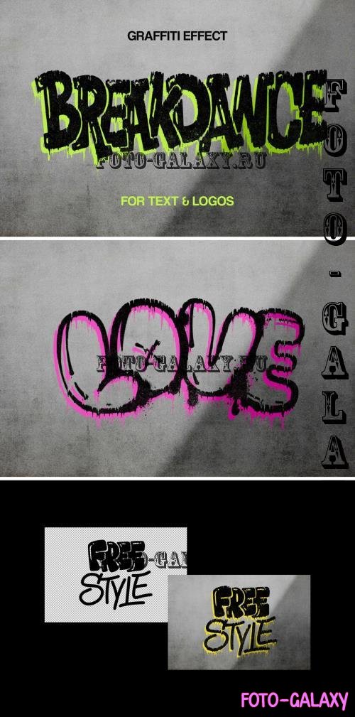 Smudged Urban Graffiti Text Effect - 287183245