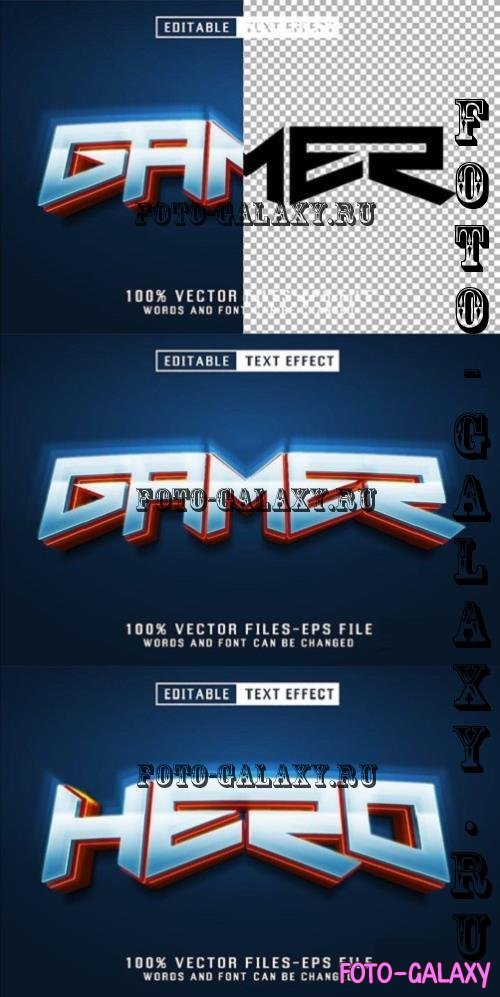 Gamer 3d Text - Editable Text Effect - RHV4SRX