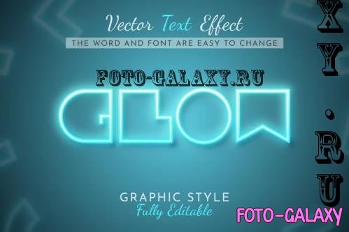 Blue Glow Editable Text Effect - 287349369 - SVXWMAL