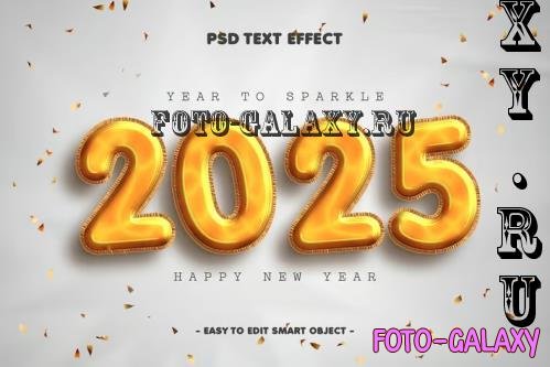 New Year 2025 Golden Balloon Style Text Effect - TWRGYF6