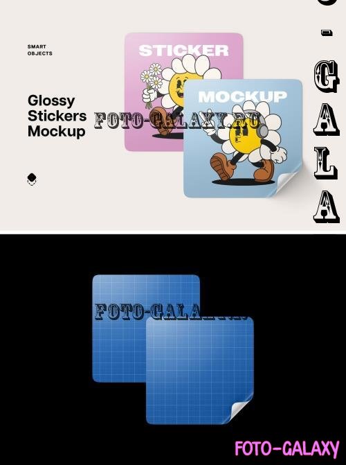 Two Stickers Mockup Scene - 287035660