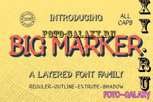 Big Marker Family Font