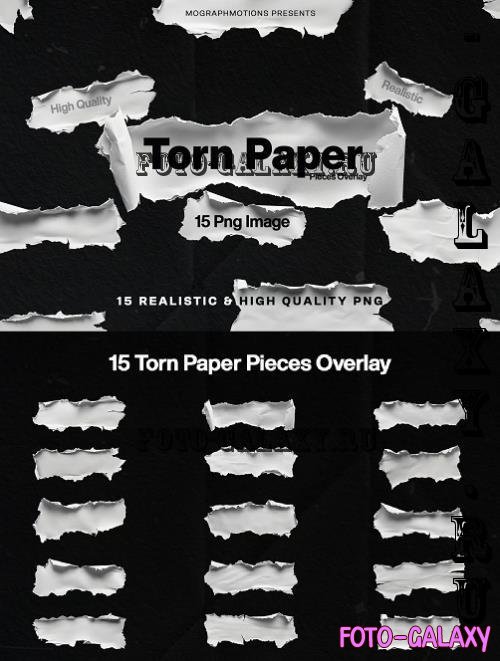 Torn And Ripped Paper Pieces Overlay - 874234E