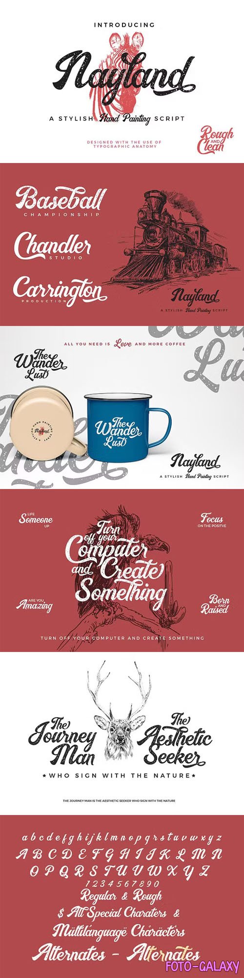 Nayland - Stylish Hand Painting Script Font