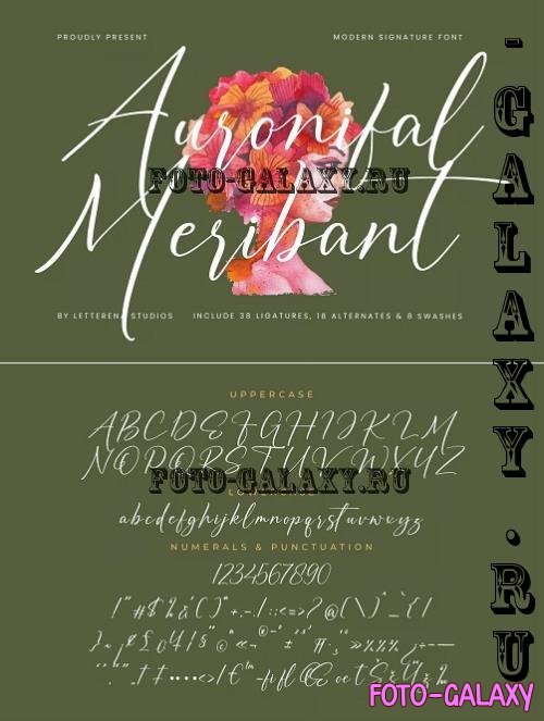 Auronifal Meribant Modern Signature Font - A56MWY2