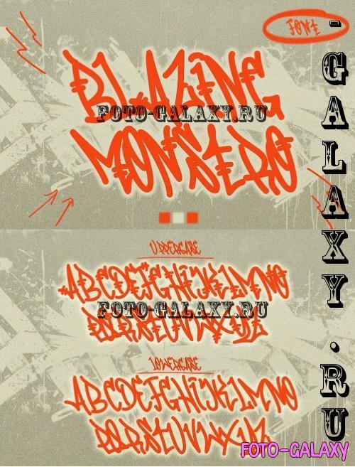 Blazing Monstro - Freestyle Graffiti Font - VDNJNGN