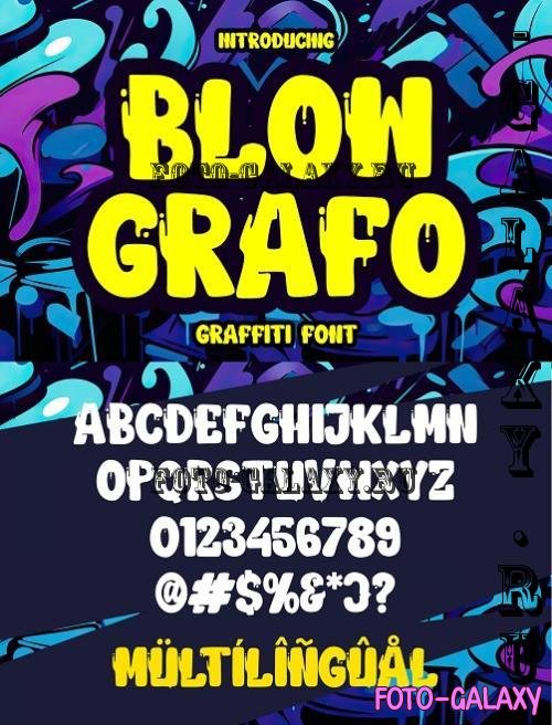 Blow Grafo - Urban Graffiti Font - VYEG7WX