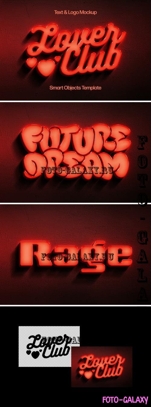 Red Neon Wall Text & Logo Effect - 287791982 - AQBWG9V