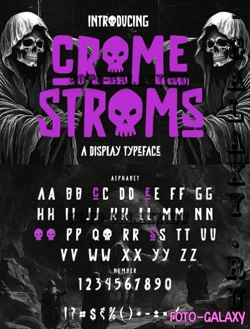 Crome Stroms Horror Display Typefa - 279913036 - KYJUVBP