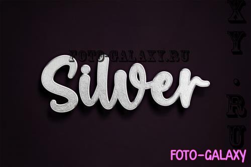 Glitter Silver Text Effect Mockup - ZRWL2AB