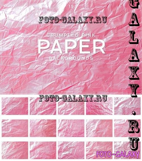 Crumpled Pink Paper Backgrounds - XXYUKEG