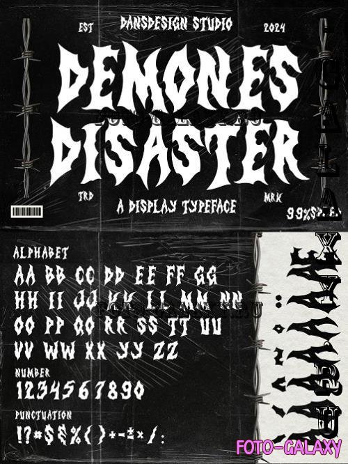 Demones Disaster Horror Metal Display Font - 280458709 - 2NKS4B5