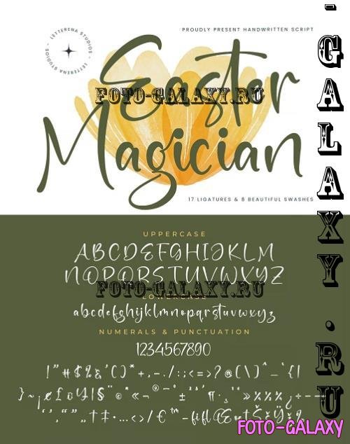 Easter Magician Handwritten Script - 8644WNZ