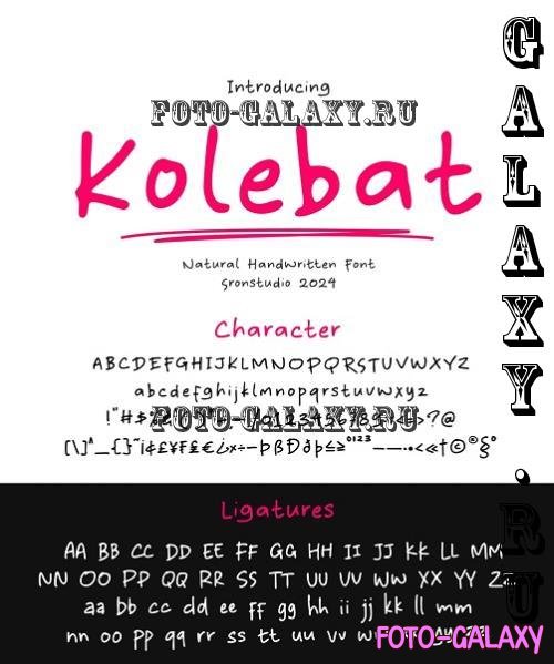 Kolebat - Natural Handwritten Font - 280287970 - 9GAE3UV