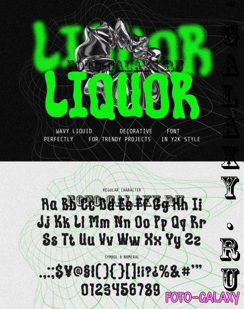 Liquor - Wavy Liquid Font - 280356724 - JKVQL8H