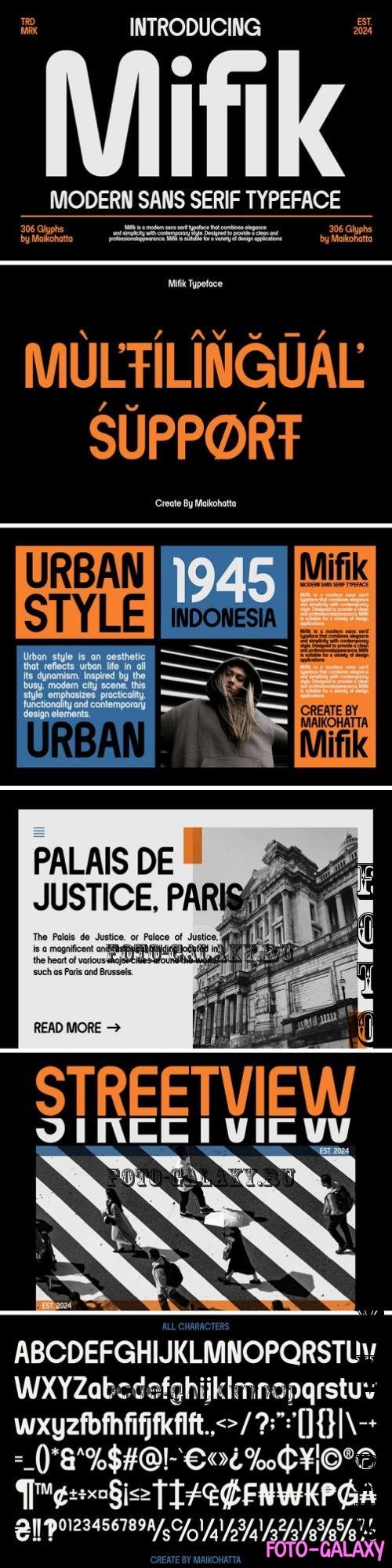Mifik - Modern Sans Serif Typeface - 280550182 - Z3E8NRA