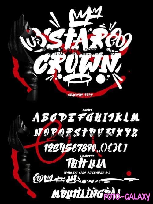 Star Crown - Graffiti Type - 287805051 - CRW7TJG - Font