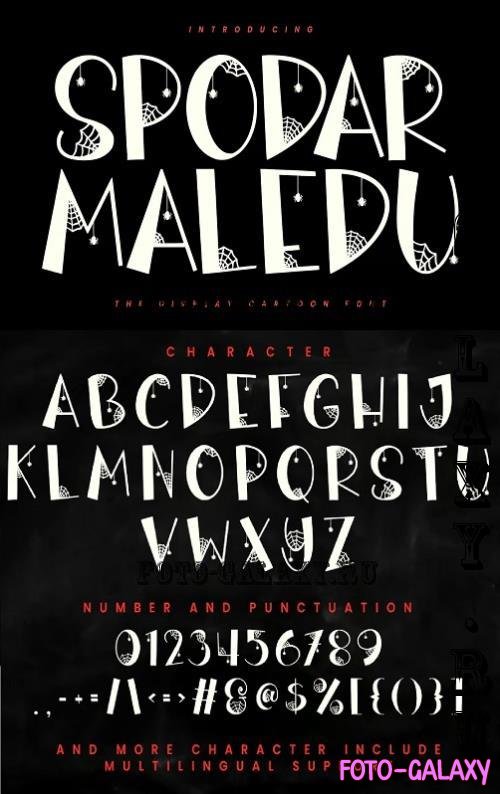 Spodar Maledu Display Cartoon Font - 287854980 - QH9R9VJ