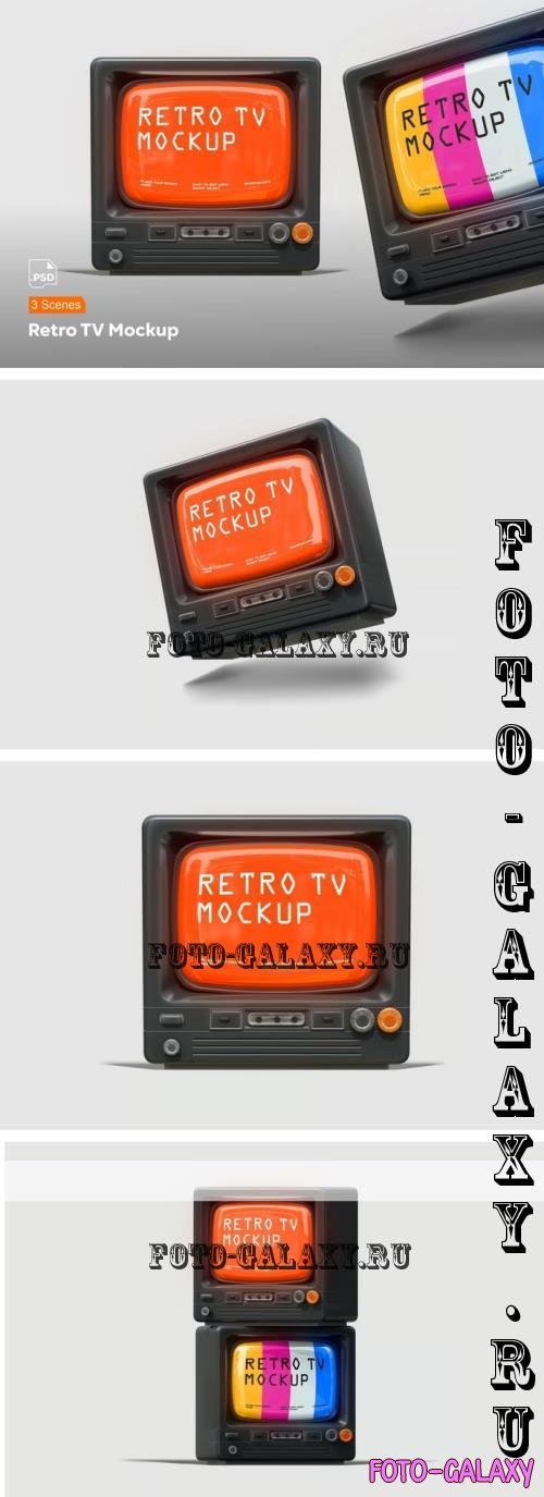 Retro TV Screen Mockup - U9K422K