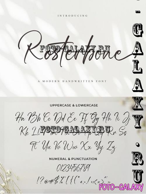 Rosterbone - Signature Font - KRR9RTR