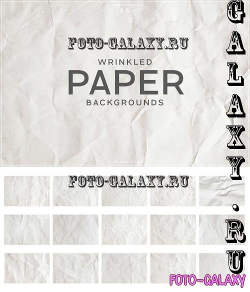 Wrinkled White Paper Backgrounds - SMCZBFP